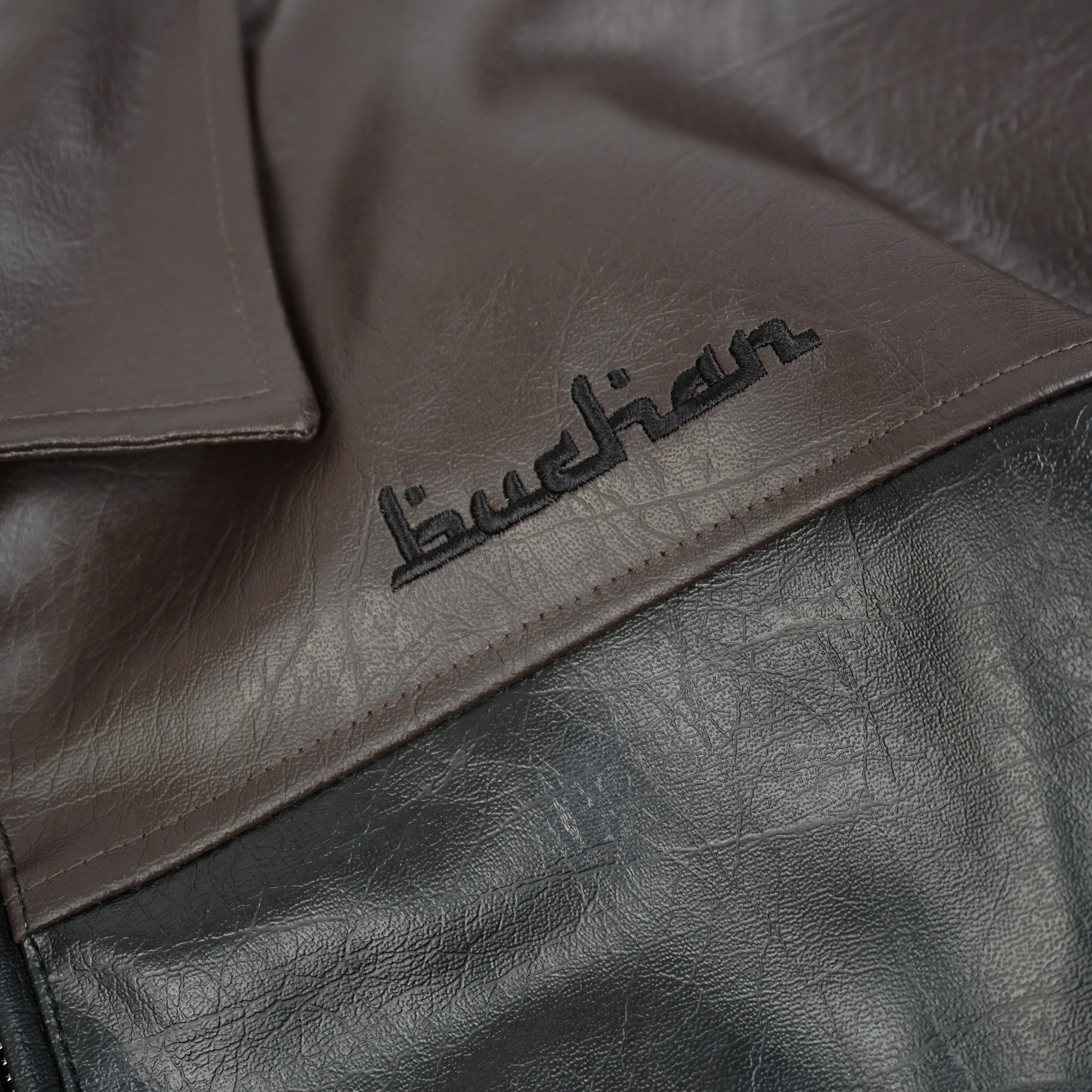 Leather Jacket - Black/Brown - Image 5