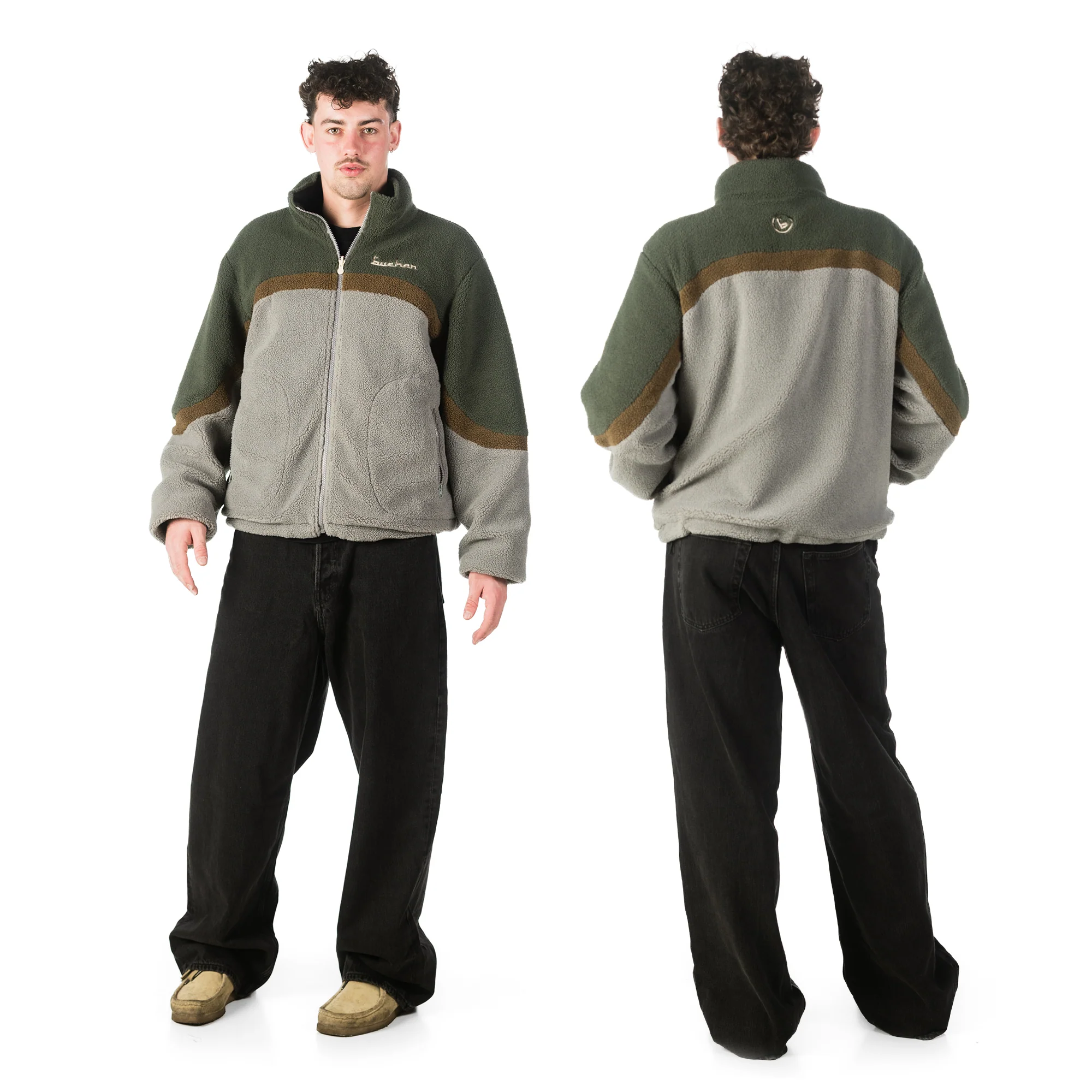 Reversible Buchan Fleece - Khaki - Image 4