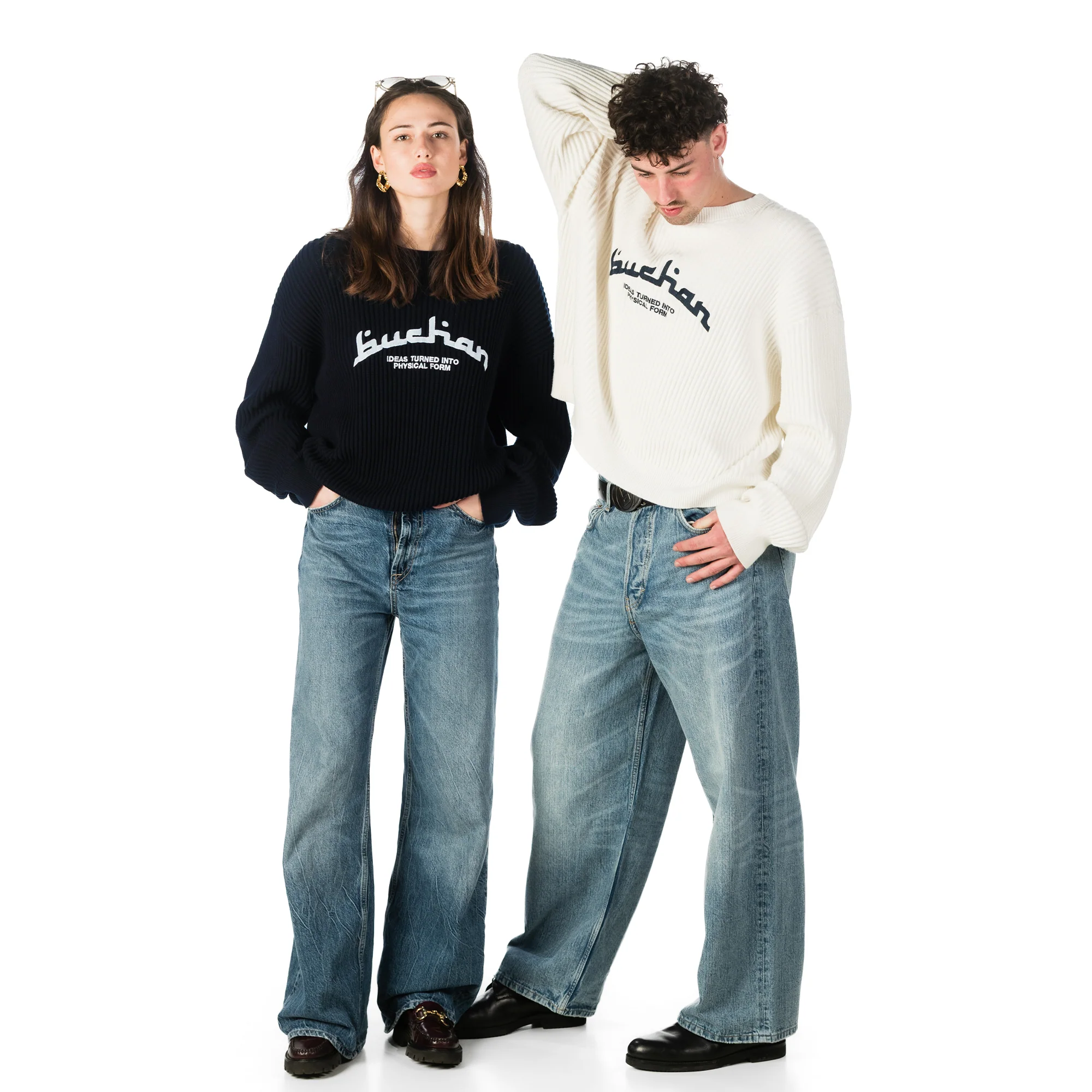 Rib Stitch Knit - Navy - Image 4