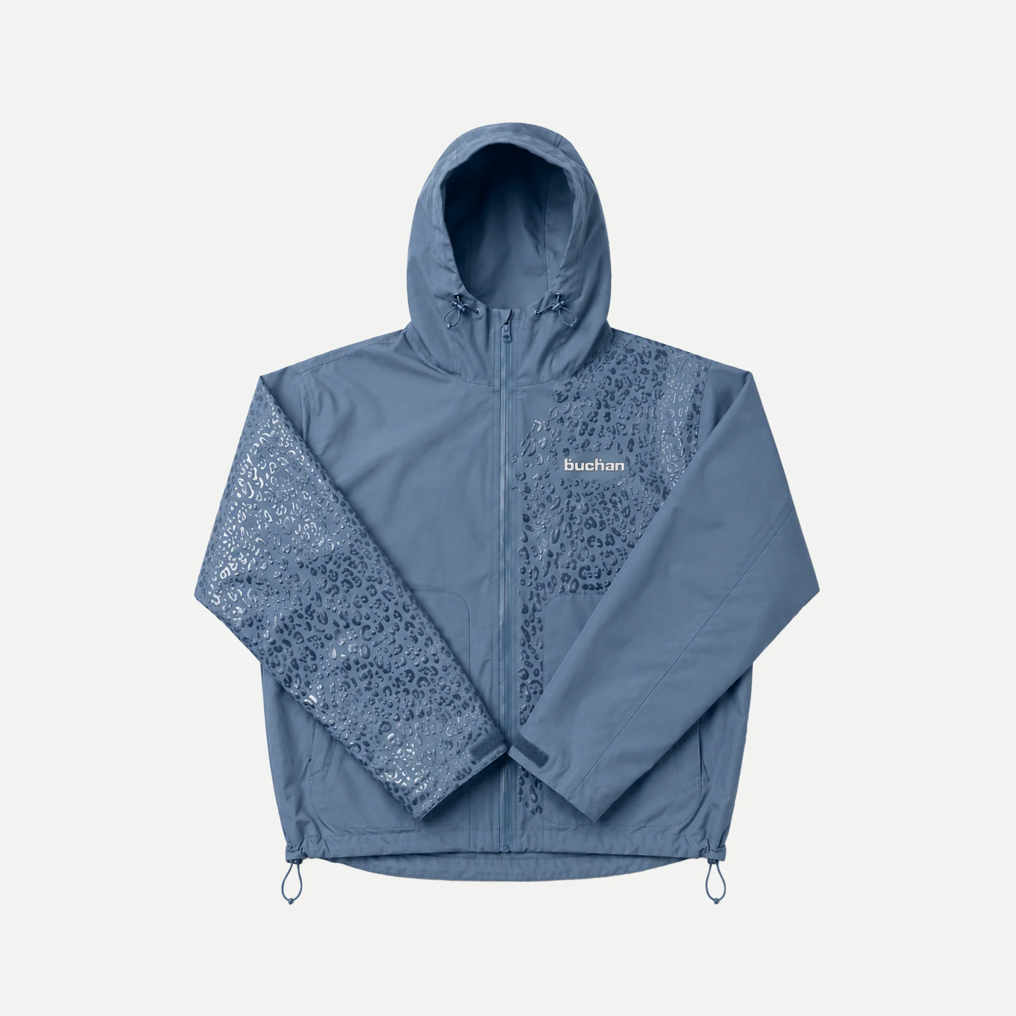 Water Reactive Cheetah Rain Jacket - Blue - Image 6