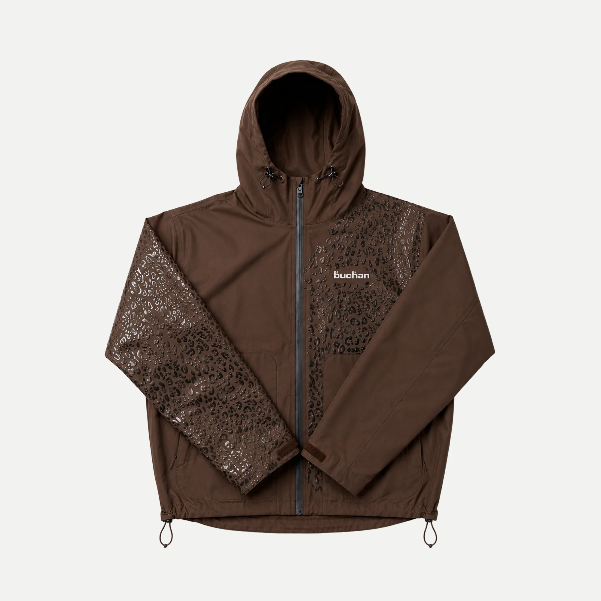 Water Reactive Cheetah Rain Jacket - Brown - Image 6